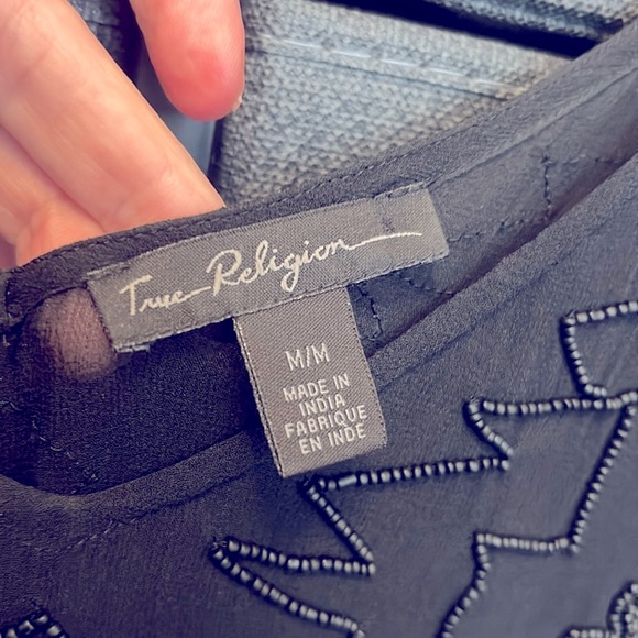 ▪️ TRUE RELIGION ▪️ Beaded Sheer Blouse - Picture 3 of 10